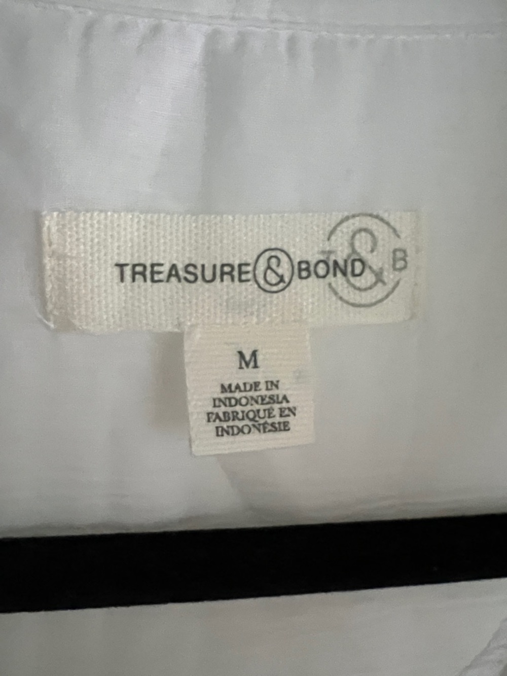 Treasure & Bond White Long-Sleeve Button-Up Shirt - NWT - Size M - Picture 2 of 8